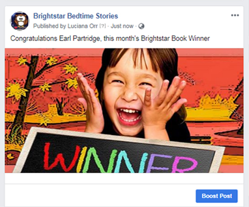 Children's Book competition winner April